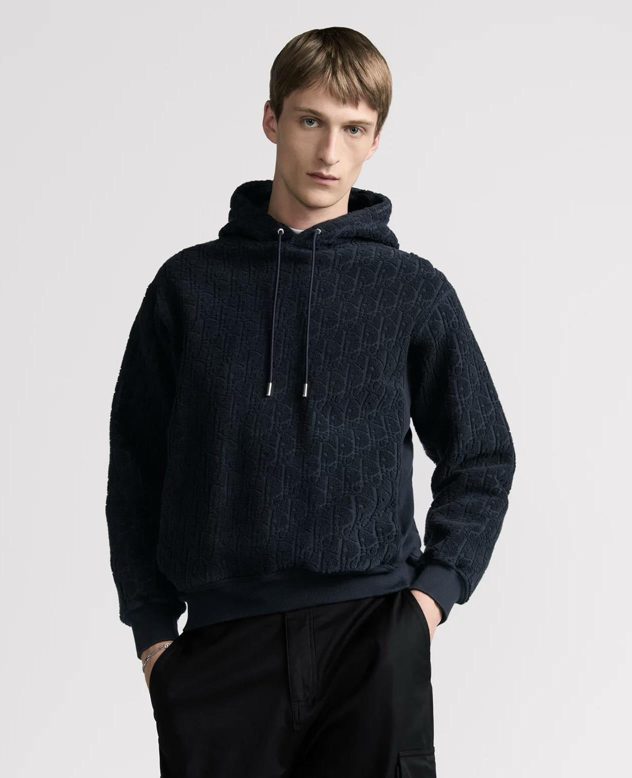 Christian Dior Dior Oblique Relaxed Fit Hoodie – Blue