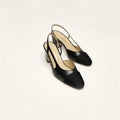 CHANEL Women’s Slingback Heels – Black