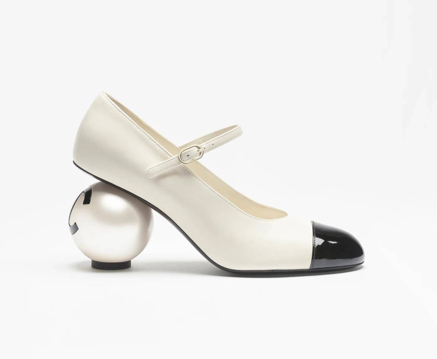 CHANEL Women’s Mary Janes Heels – White