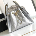 CHANEL Women’s Chanel 25 Small Hand Bag – Silver