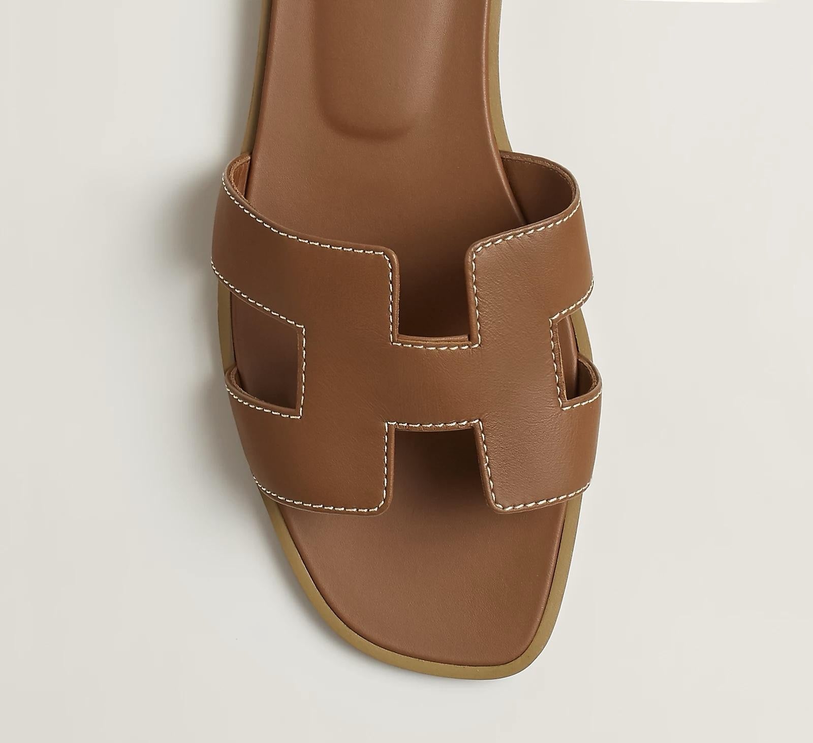 Hermes Women’s Oran Sandals – Brown