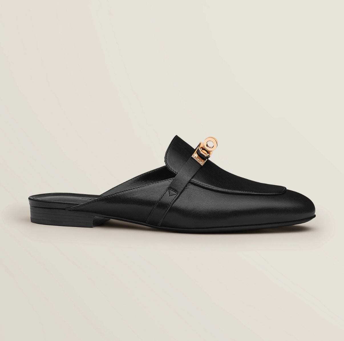 Hermes Women’s OZ Mules Rose Gold – Black