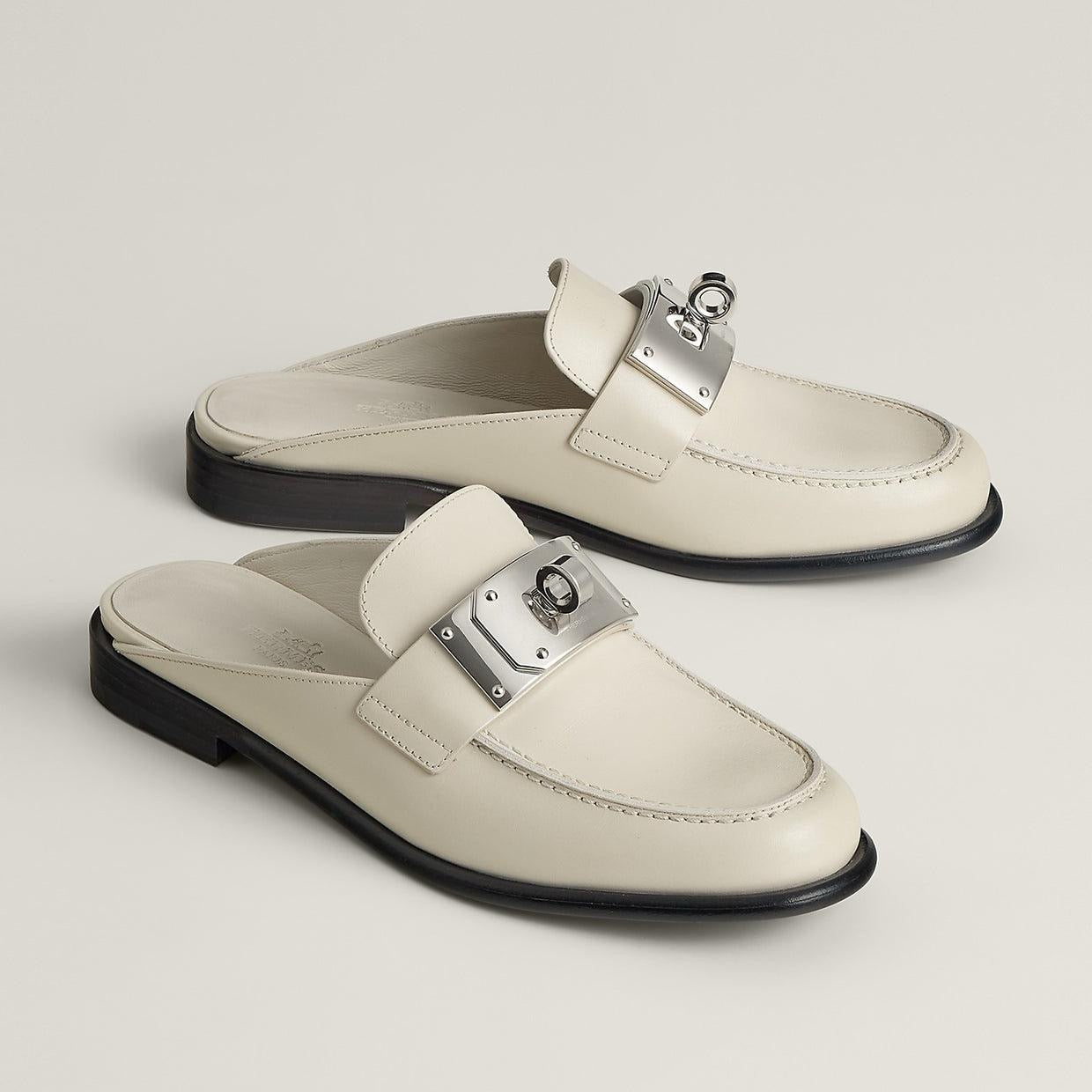 Hermes Women’s Lota Mules – White