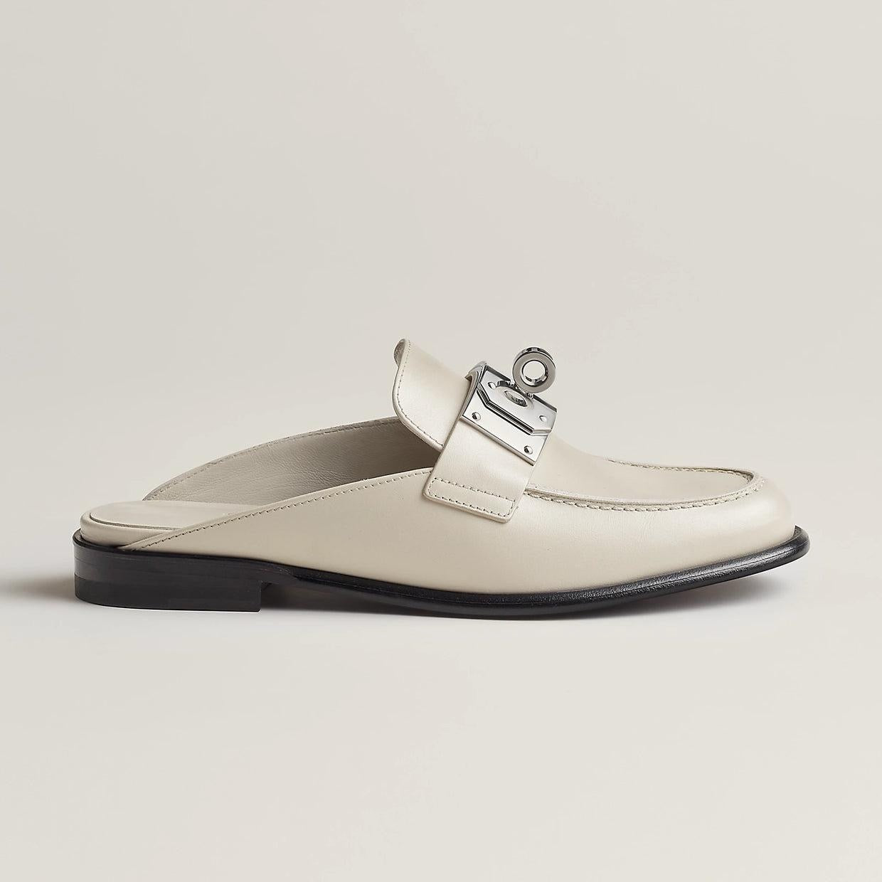 Hermes Women’s Lota Mules – White