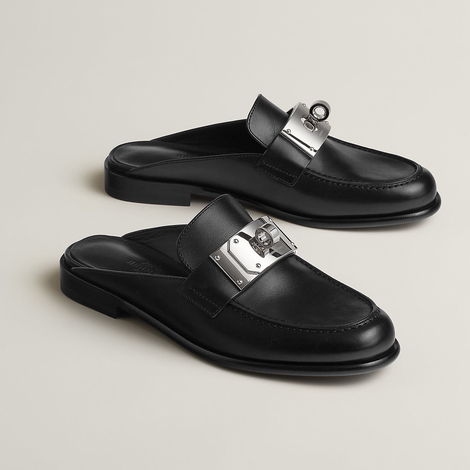 Hermes Women’s Lota Mules – Black
