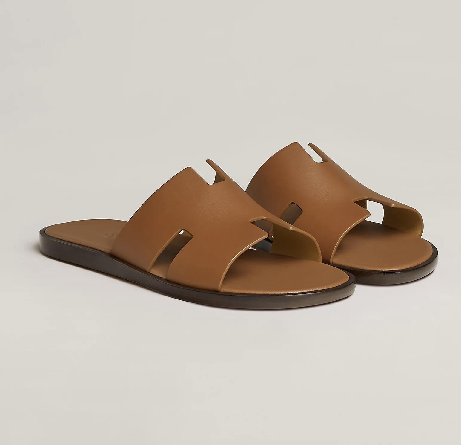 Hermes Men’s Izmir Sandals – Brown