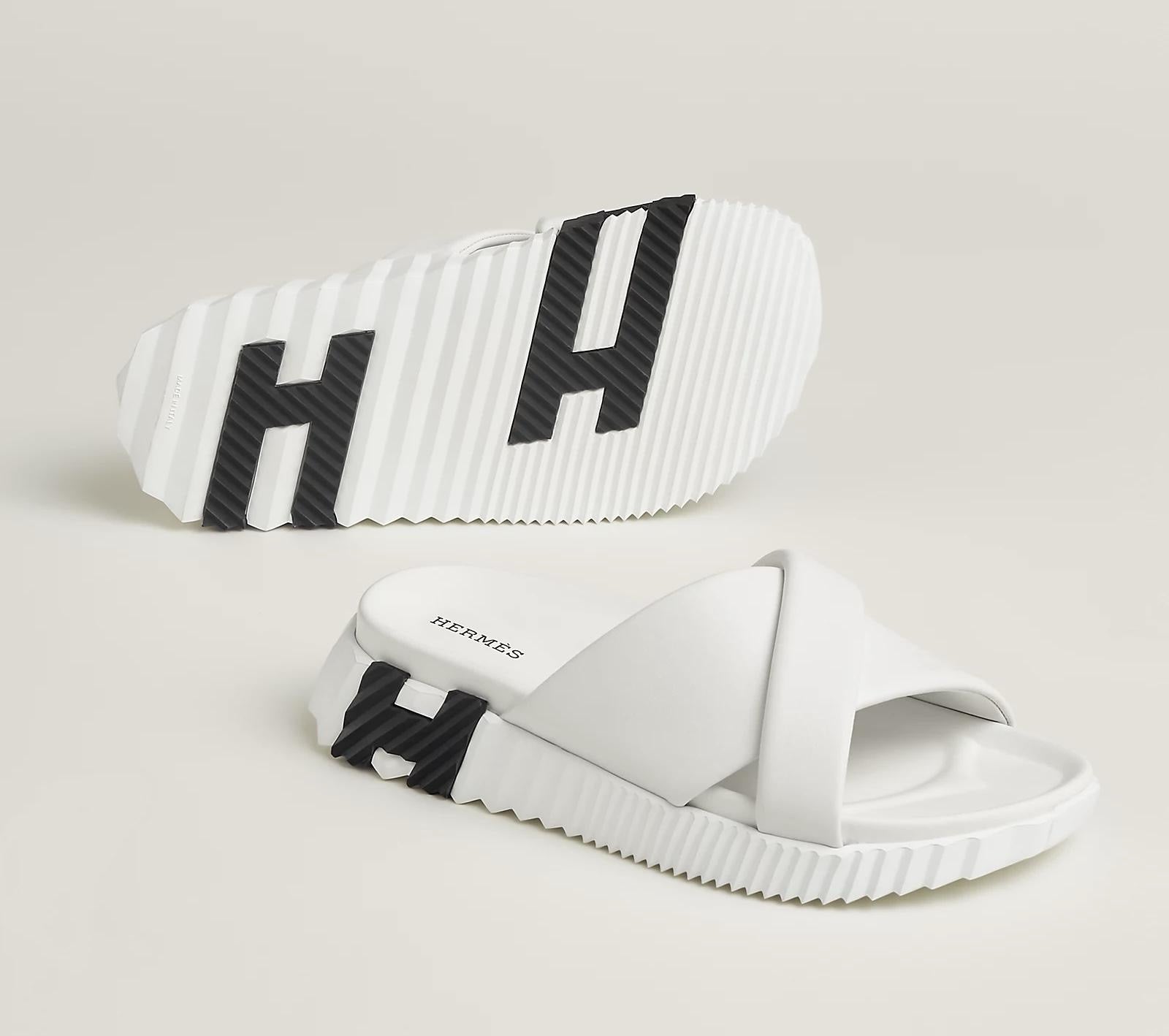 Hermes Men’s Infra Sandals – White