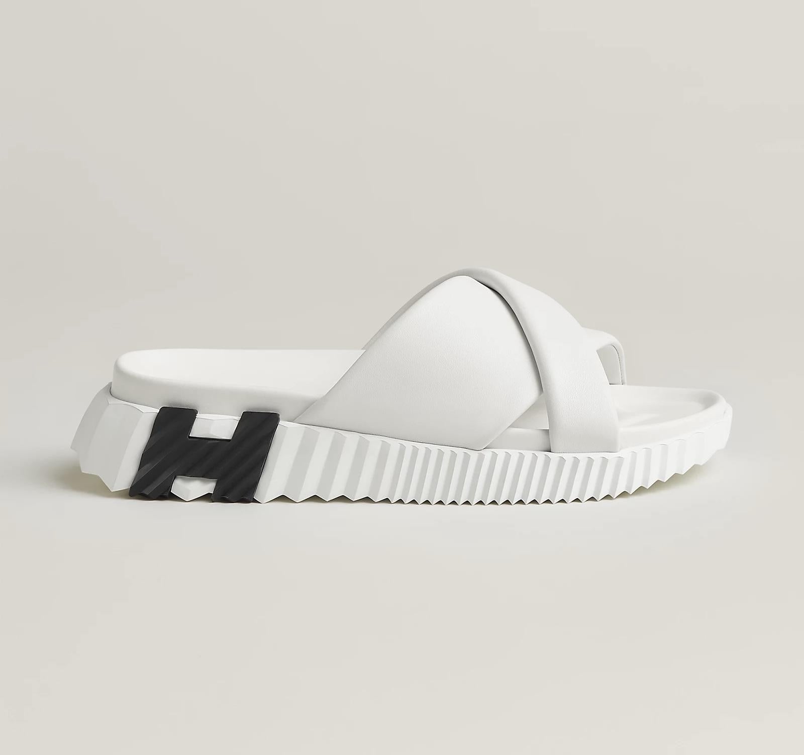 Hermes Men’s Infra Sandals – White