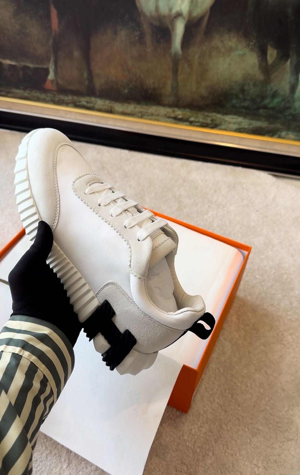 Hermes Bouncing Sneakers – White