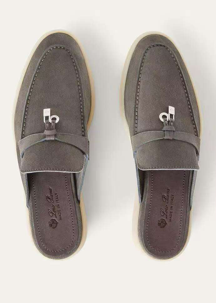 Loro Piana Women’s Summer Charms Walk Loafers – Grey