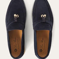 Loro Piana Women’s Summer Charms Walk Loafers – Navy Blue