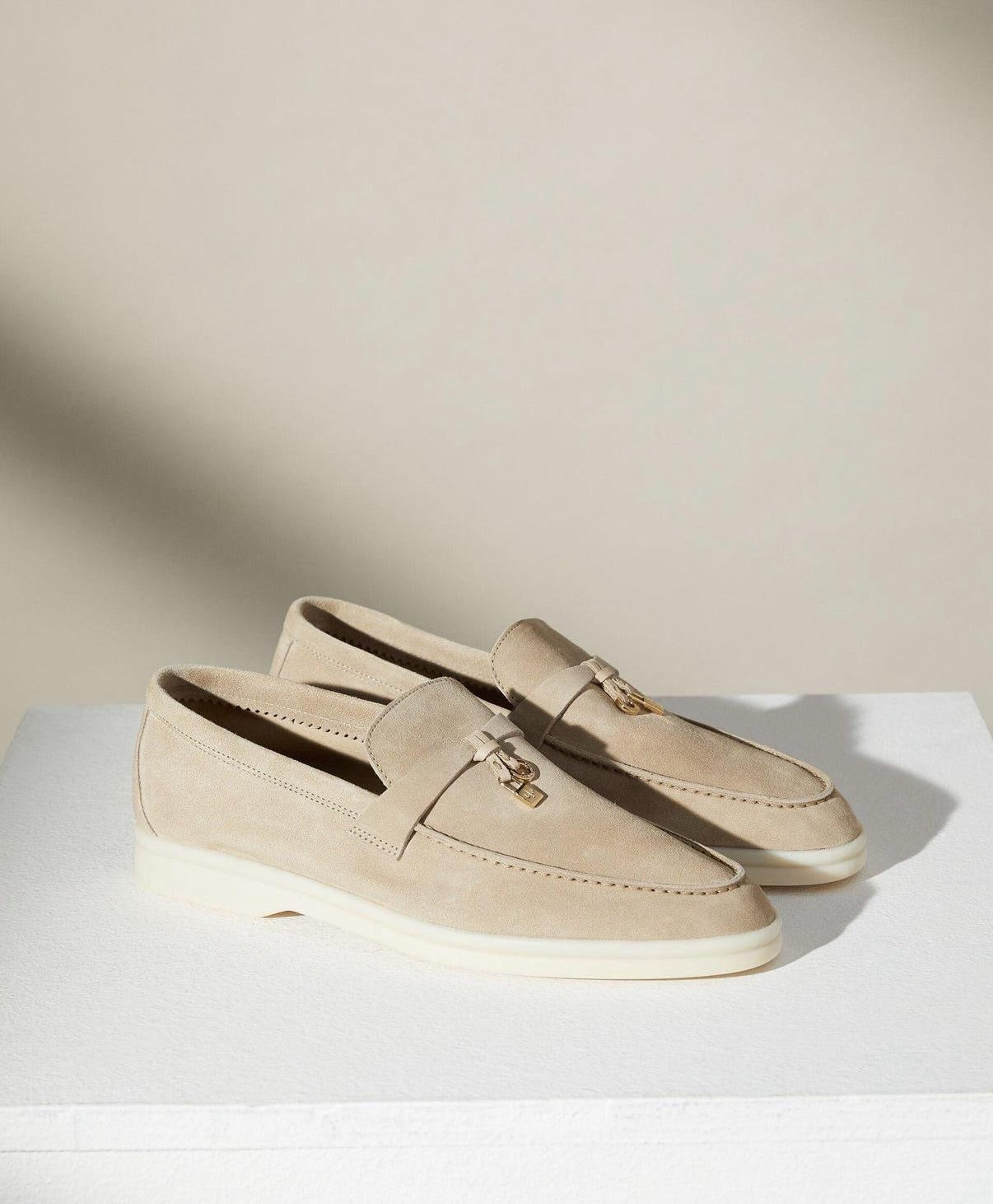 Loro Piana Women’s Summer Charms Walk Loafers – Beige