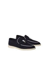 Loro Piana Women’s Summer Charms Walk Loafers – Navy Blue