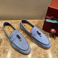 Loro Piana Women’s Summer Charms Walk Loafers – Sky Blue