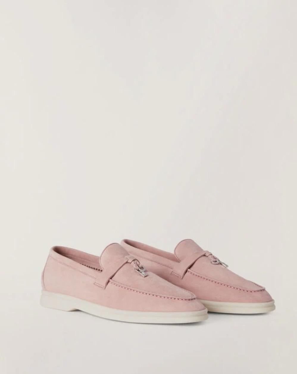 Loro Piana Women’s Summer Charms Walk Loafers – Pink
