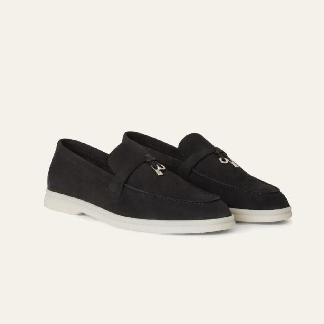 Loro Piana Women’s Summer Charms Walk Loafers – Black