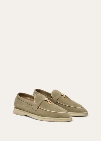 Loro Piana Women’s Summer Charms Walk Loafers – Green
