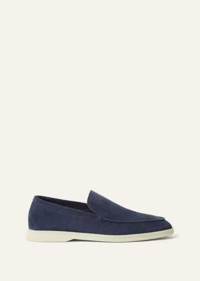 Loro Piana Men’s Summer Walk Loafers – Navy Blue
