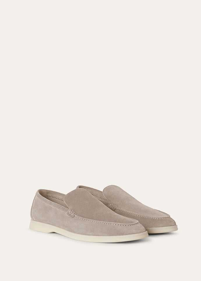 Loro Piana Men’s Summer Walk Loafers – Beige