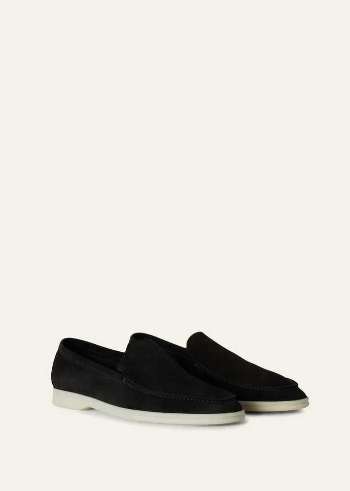 Loro Piana Men’s Summer Walk Loafers – Black