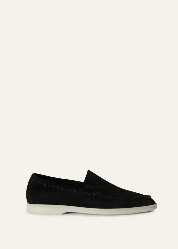 Loro Piana Men’s Summer Walk Loafers – Black