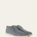 Loro Piana Men’s Open Walk Suede Ankle Boots – Grey