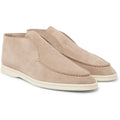 Loro Piana Men’s Open Walk Suede Ankle Boots – Beige