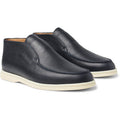 Loro Piana Men’s Open Walk Suede Ankle Boots – Dark Blue Cowhide