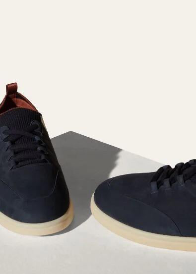 Loro Piana Men’s Soho Walk Sneakers – Navy Blue