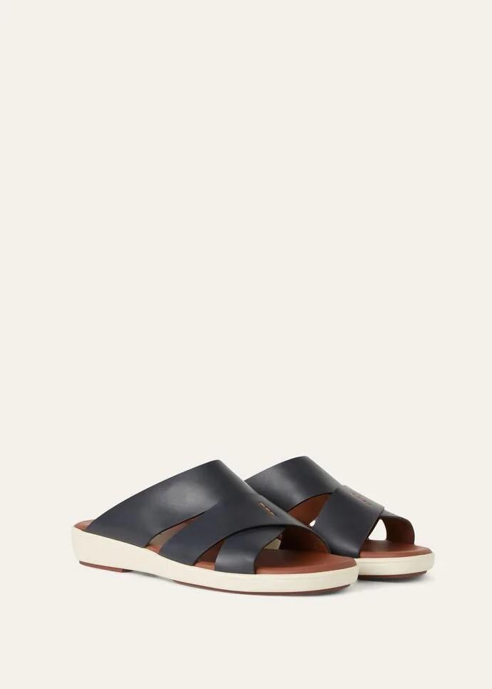 Loro Piana Men’s Palm Sandals – Blue