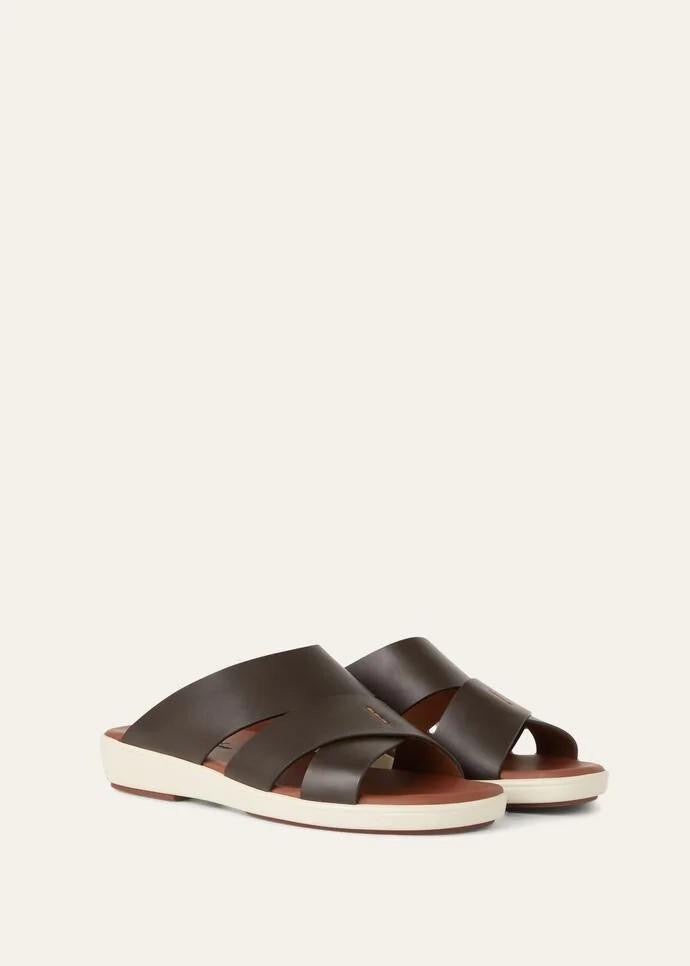 Loro Piana Men’s Palm Sandals – Brown