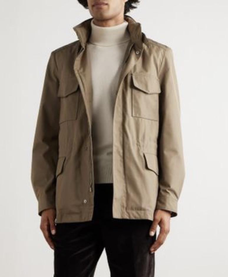 Loro Piana Men’s Natural Traveller Shell Jacket – Khaki