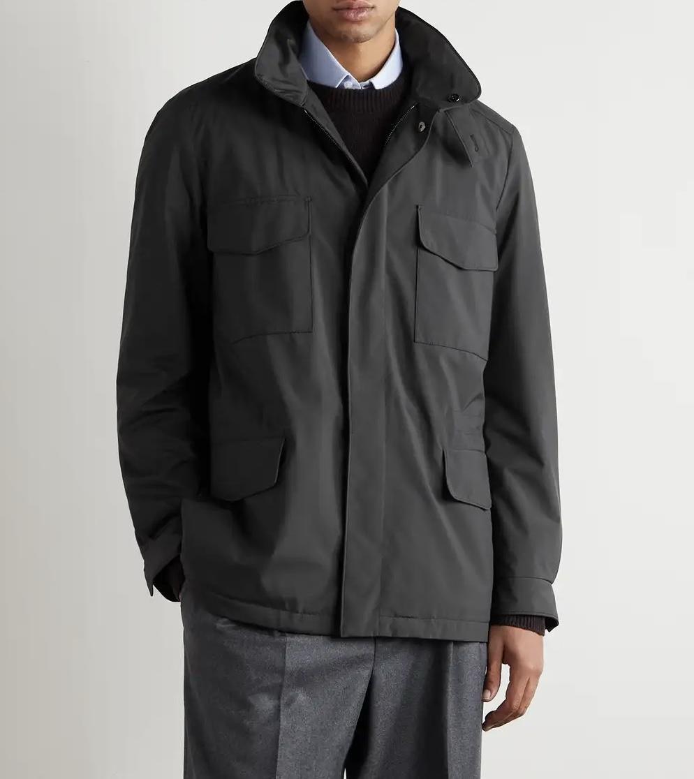 Loro Piana Men’s Natural Traveller Shell Jacket – Black