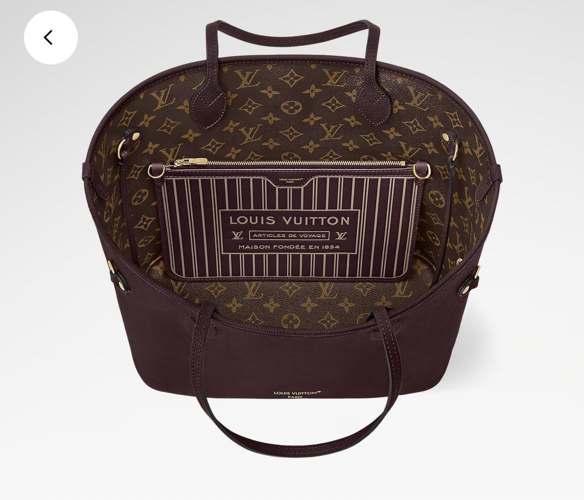 Louis Vuitton Women’s Neverfull Inside Out MM – Wine