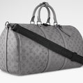 Louis Vuitton Keepall Bandoulière 50 Travel Bag – Grey