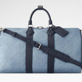 Louis Vuitton Keepall Bandoulière 50 Travel Bag – Blue
