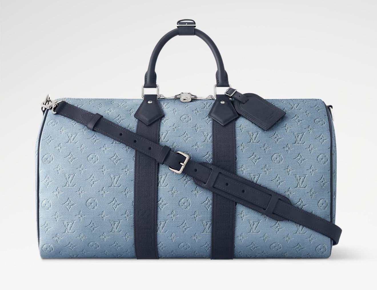 Louis Vuitton Keepall Bandoulière 50 Travel Bag – Blue