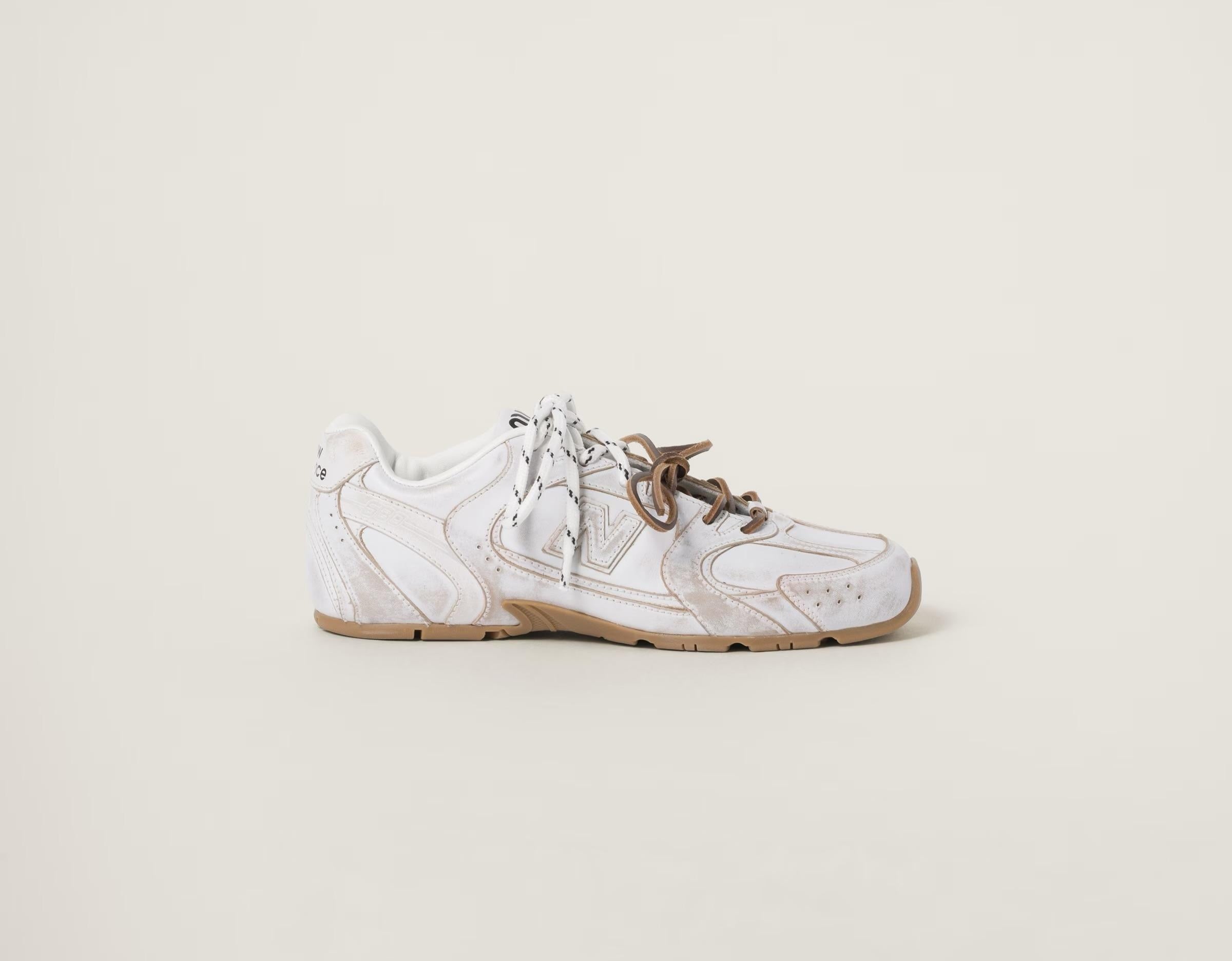 Miu Miu Women’s New Balance x Miu Miu 530 SL Suede Sneakers – White
