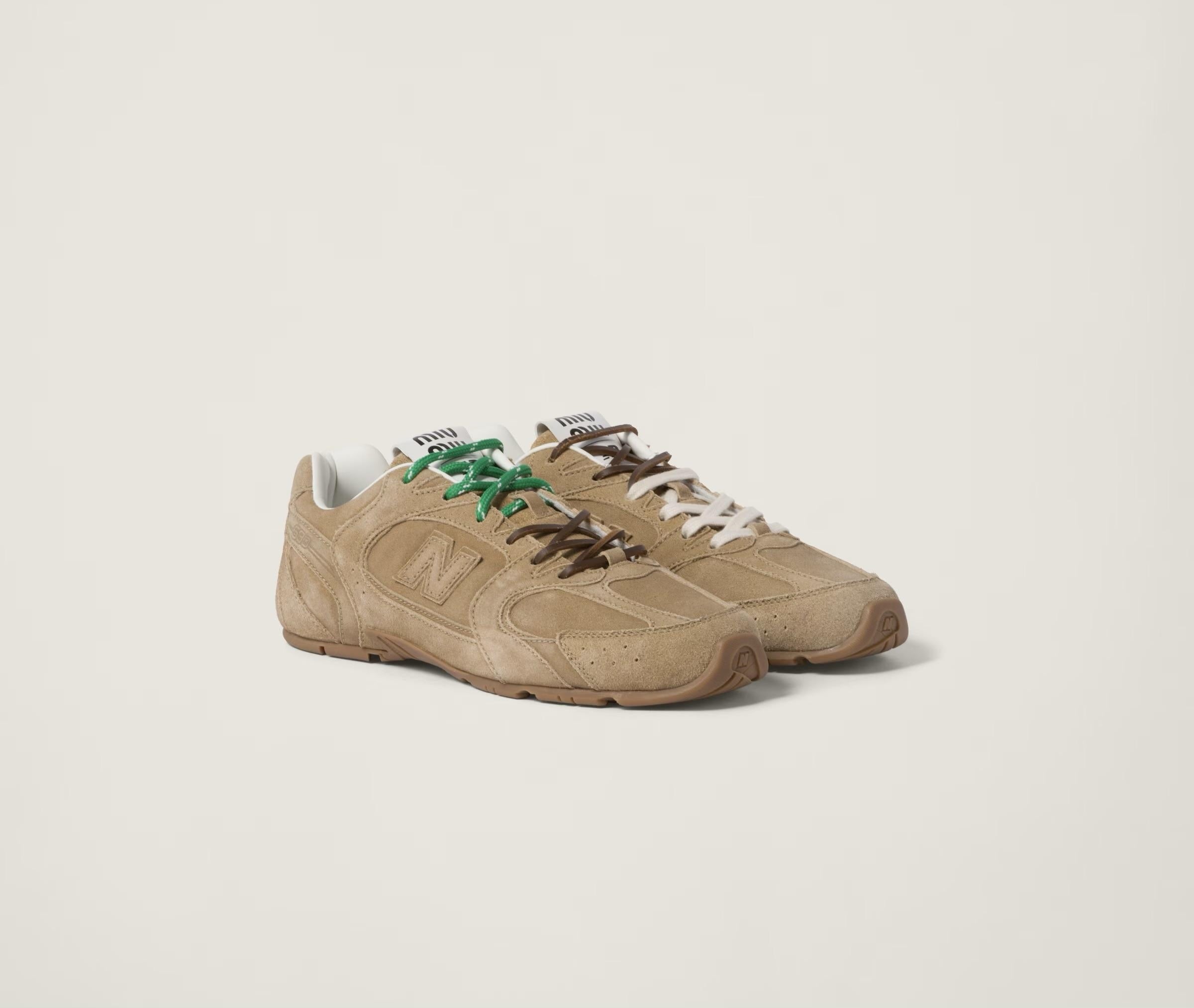 Miu Miu Women’s New Balance x Miu Miu 530 SL Suede Sneakers – Brown