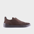 ZEGNA DARK BROWN TRIPLE STITCH sneakers