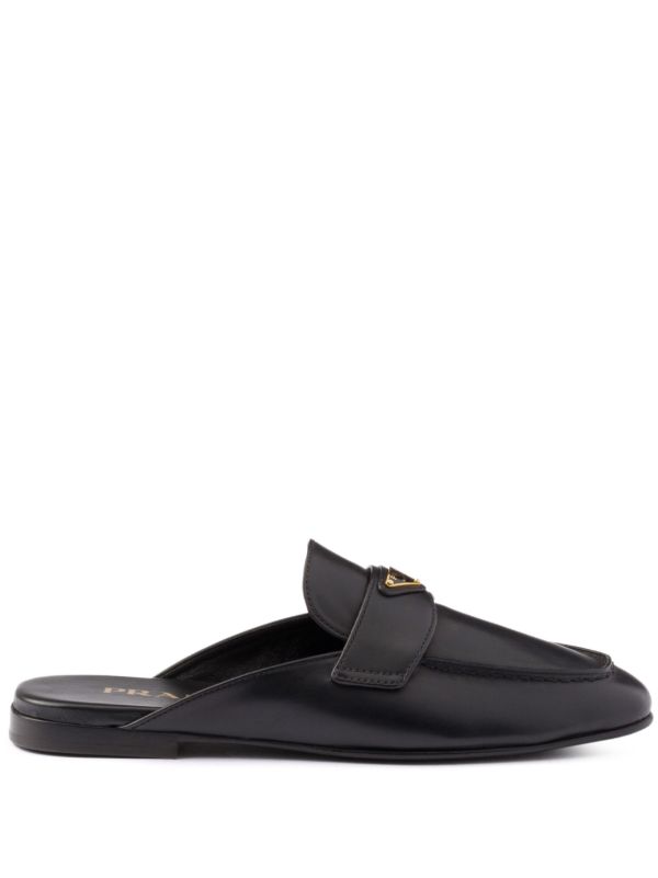 Prada Leather Mules For Women - Black