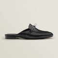 HERMES Women’s Oz Mule – Black & Silver | Elegant Slip-On Shoes