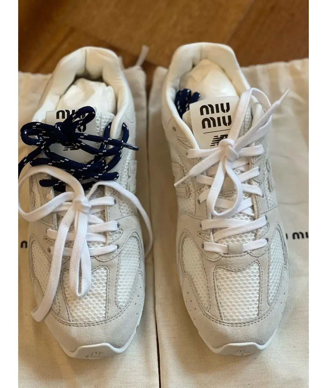 Miu Miu Women’s New Balance x Miu Miu 530 SL Suede Sneakers – White