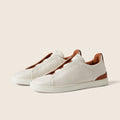 Zegna Men’s Triple Stitch Sneakers – Off White