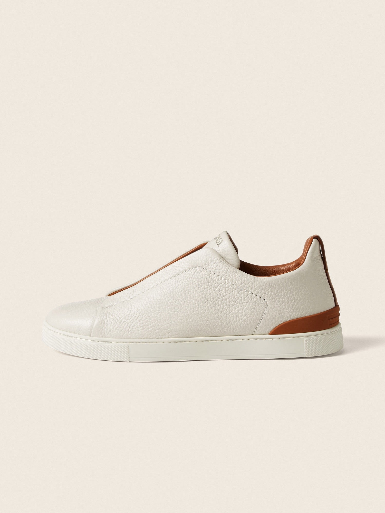 Zegna Men’s Triple Stitch Sneakers – Off White