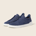 Zegna Men’s Triple Stitch Sneakers – Blue