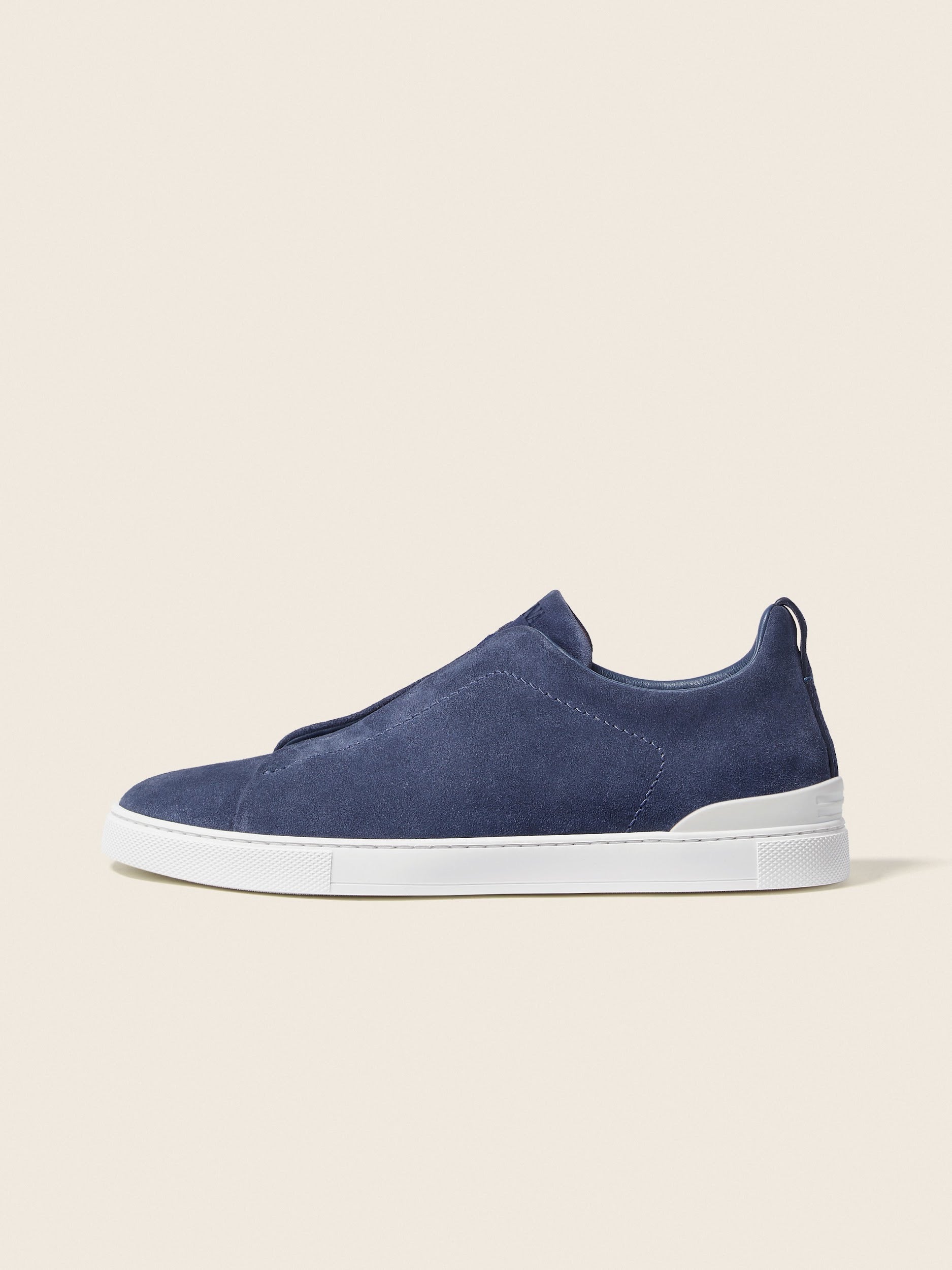 Zegna Men’s Triple Stitch Sneakers – Blue
