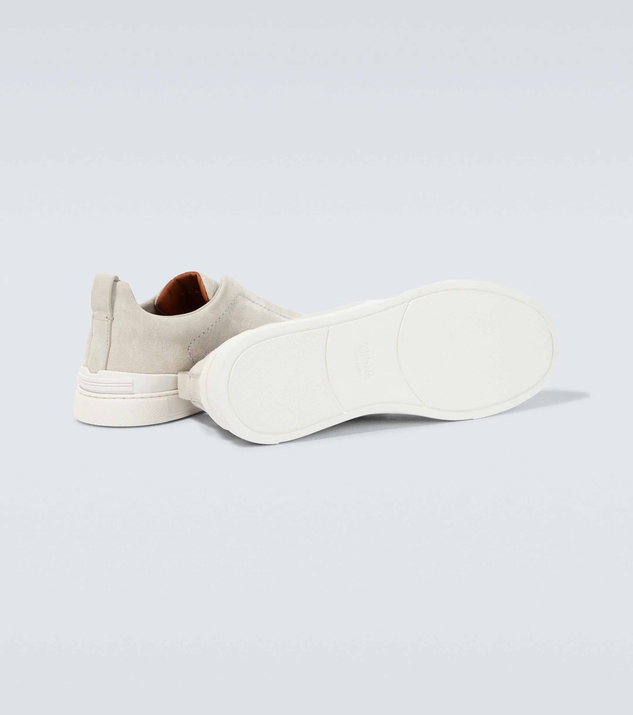 Zegna Men’s Triple Stitch Sneakers – Beige