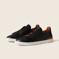 Zegna Men’s Triple Stitch Sneakers – Black