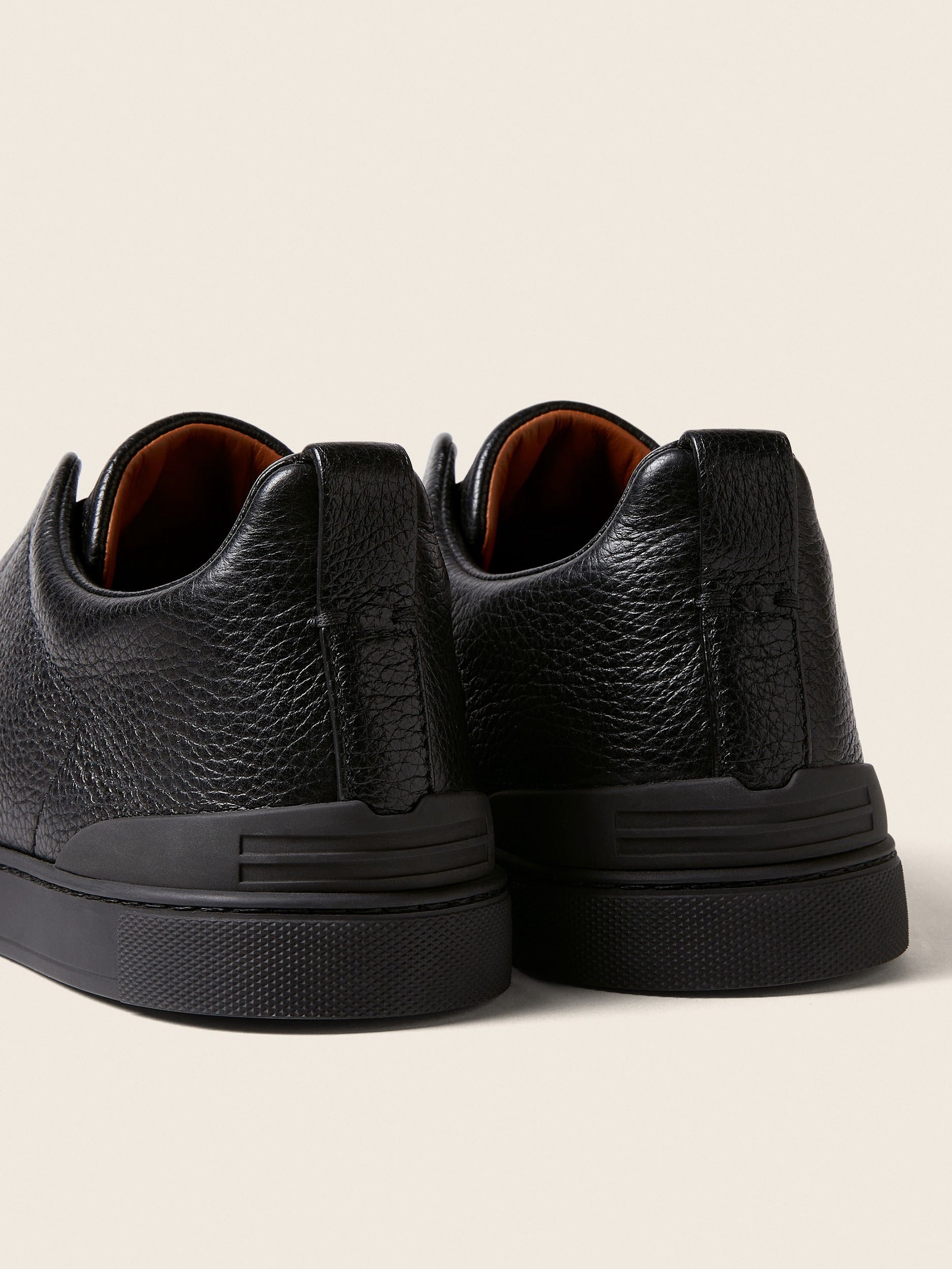 Zegna Men’s Triple Stitch Sneakers – Black